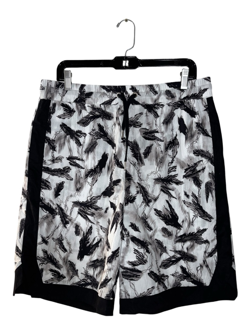 IRO Paris Men’s Swim Trunks Size 52 / US 36 White Feather Print Board Shorts NWT